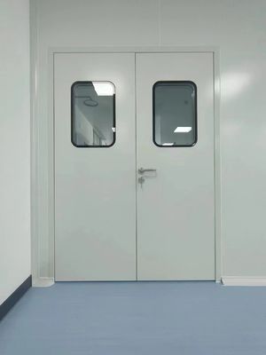 acheter Porte de salle blanche modulaire scellée en acier, porte manuelle double, surface lisse online manufacture