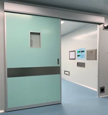 Porte de sécurité de salle blanche coulissante automatique et manuelle de conception moderne en acier simple ou double